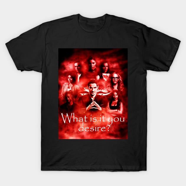 Lucifer morningstar what is it you desire ? season 5 T-Shirt by Choukri Store